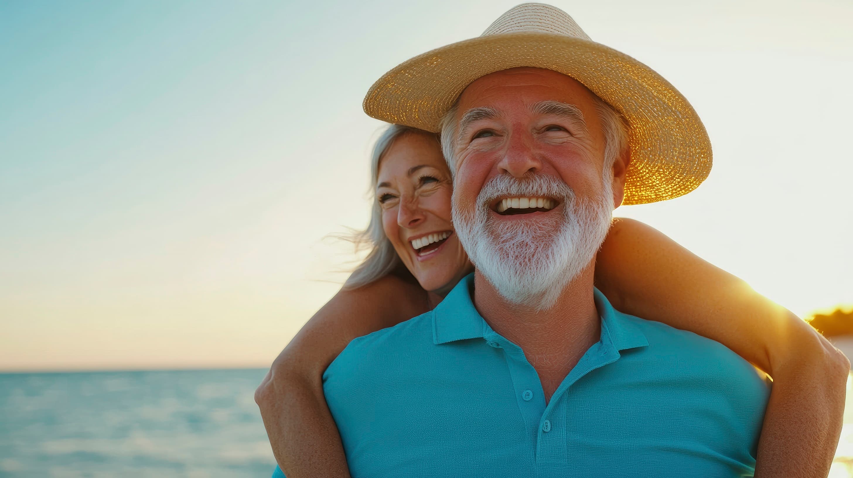 Happy couple enjoying financial freedom
